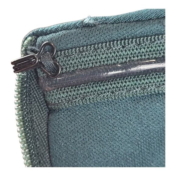 NEW XSCAPE Small* Hunter Green Long Gown Off Shoulder Ruched Ruffle USA Made - Picture 14 of 15